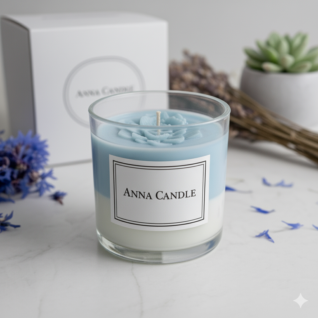 Diwali Special: Azure Bloom Floral Scented Candle