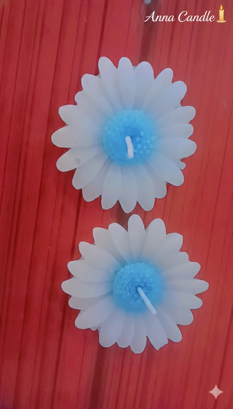Diwali Special Daisy Flower Candles (Set of 6)