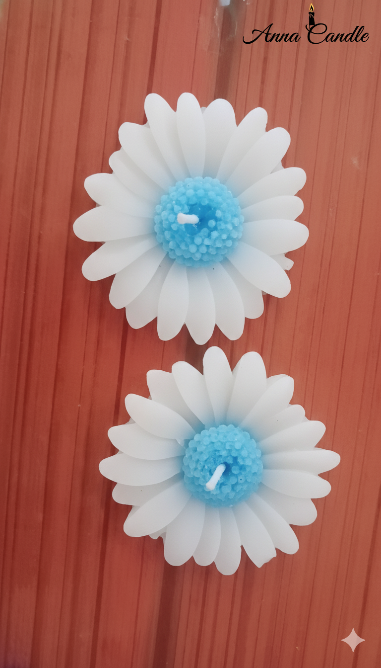 Diwali Special Daisy Flower Candles (Set of 6)
