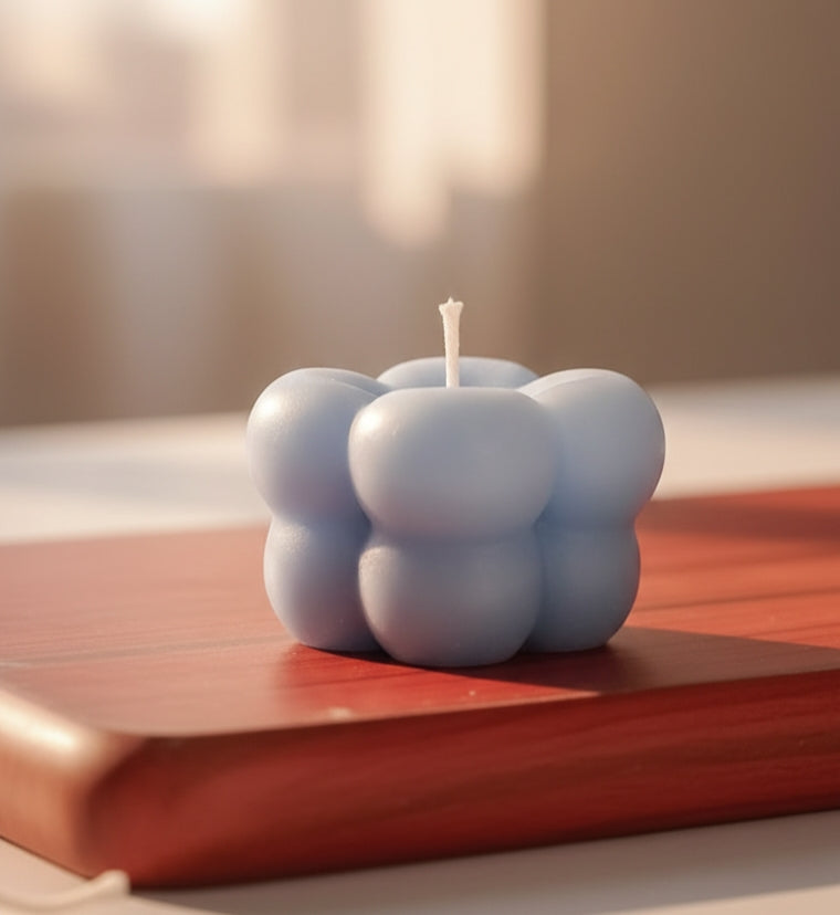 Aesthetic Diwali Candles – Bubble Design (Set of 5)